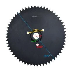 Best Sale 🧨 Mon Ster Go-Kart Live Axle Sprocket - 40/41/420 Chain 60 Tooth With 1" Bore & 1/4" Keyway 😉